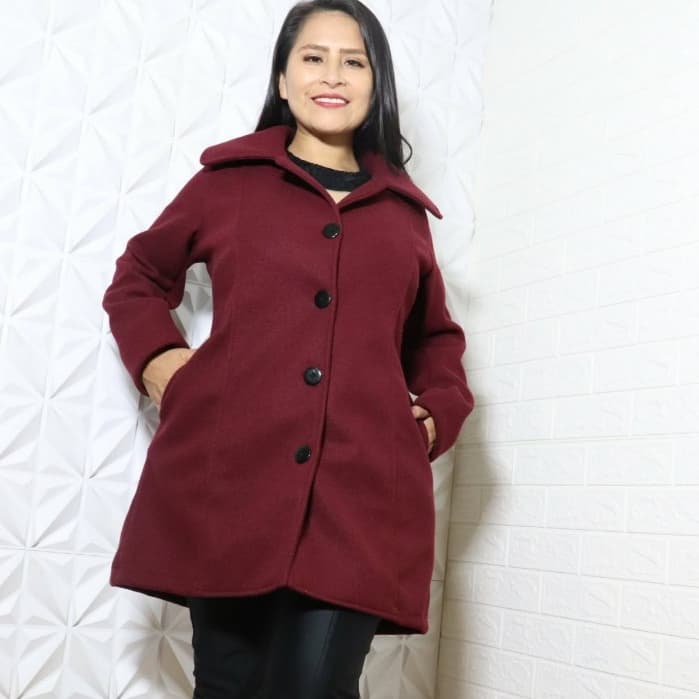 Casaco Sobretudo Feminino Lã Batida Inverno Longo Elegante Luxo Blusa de Frio. Este sobretudo é a escolha perfeita