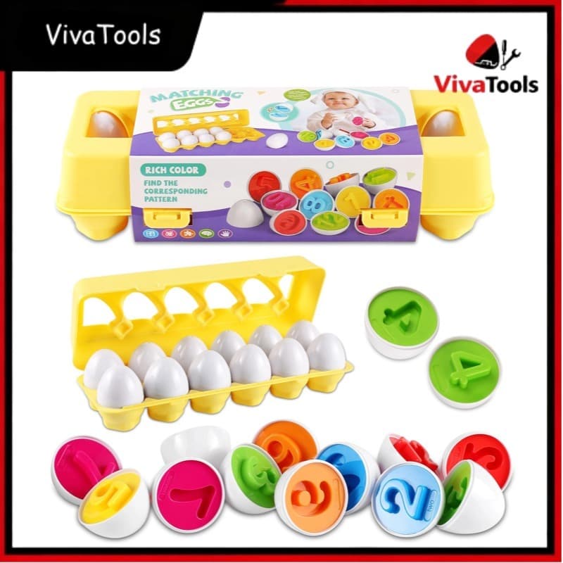 Brinquedo Educativo Jogo Encaixe Cartela 12 Ovos Coloridos