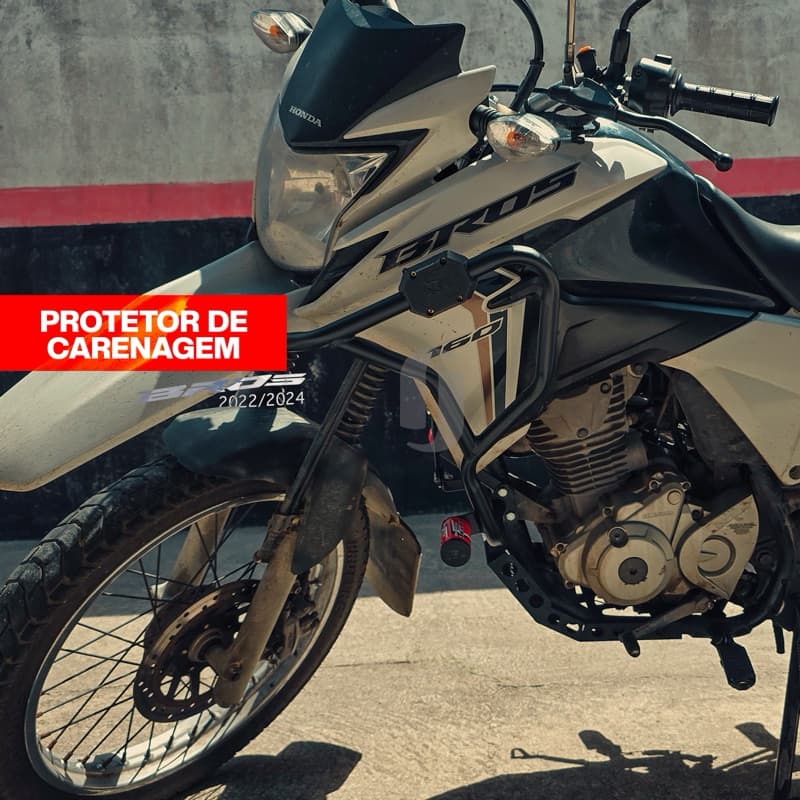 Protetor Carenagem Slide Mata Cachorro Moto Honda Bros Nxr 160 2018 2019 2020 2024 2025 A 2026