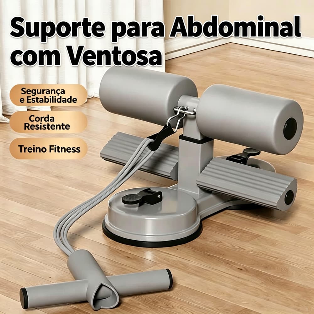 Aparelho Treino Abdominal em Casa Suporte para Sit-Up com Ventosa Anti-derrapante Tonifica Barriga Sem Ir à Academia
