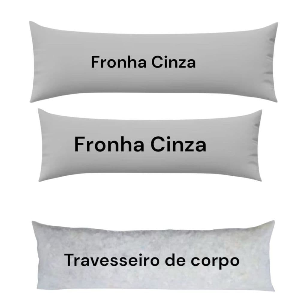 Kit 2 Travesseiros de corpo Xuxão com 2 fronhas 140 x 40 cm