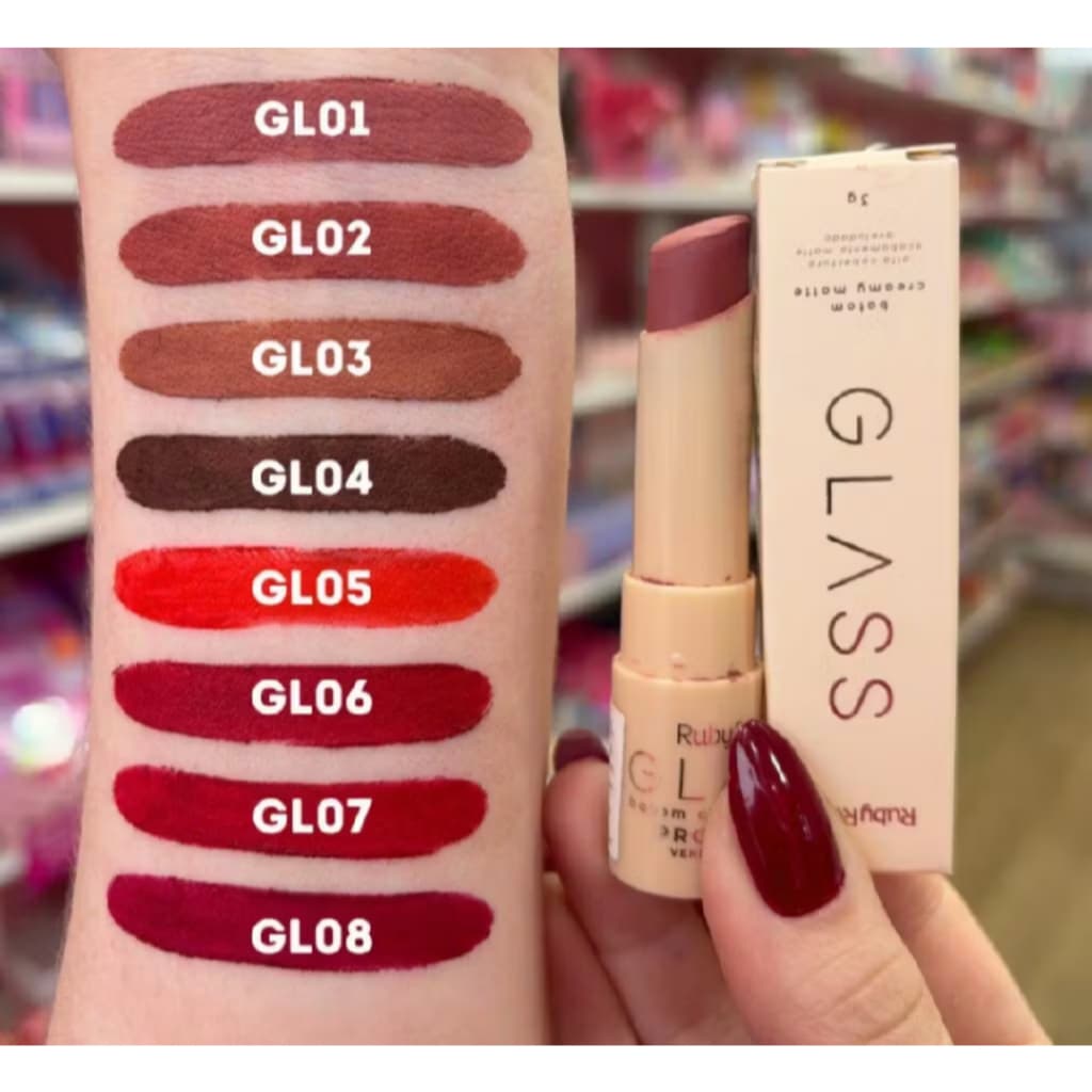 Batom Cremoso Creamy Matte GLASS BY RUBY ROSE