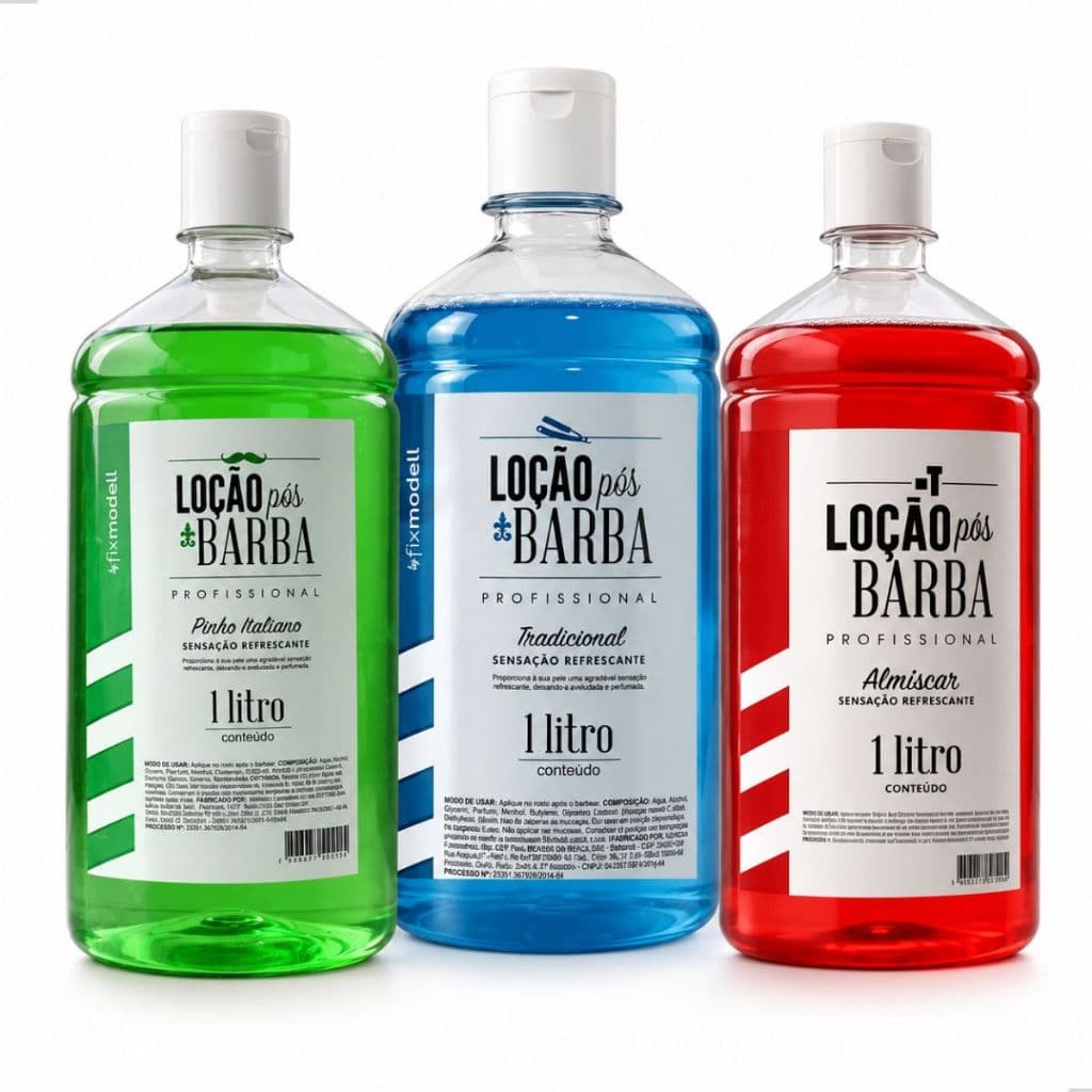 Barba Loção Pós Facial Profissional Pele Macia Kit 3 Un Original Masculino Barbear