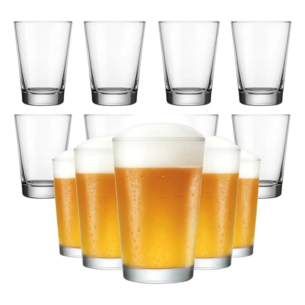 Kit de 12 Copos Caldereta De Vidro 300ml Para Cerveja E Chopp