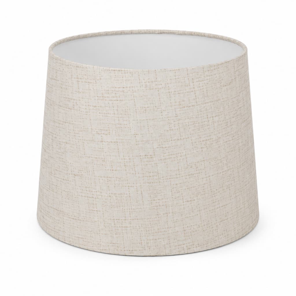 Cúpula Abajur Linho Algodão Bege 25x30x22 Luminária Sala Quarto Decorativa
