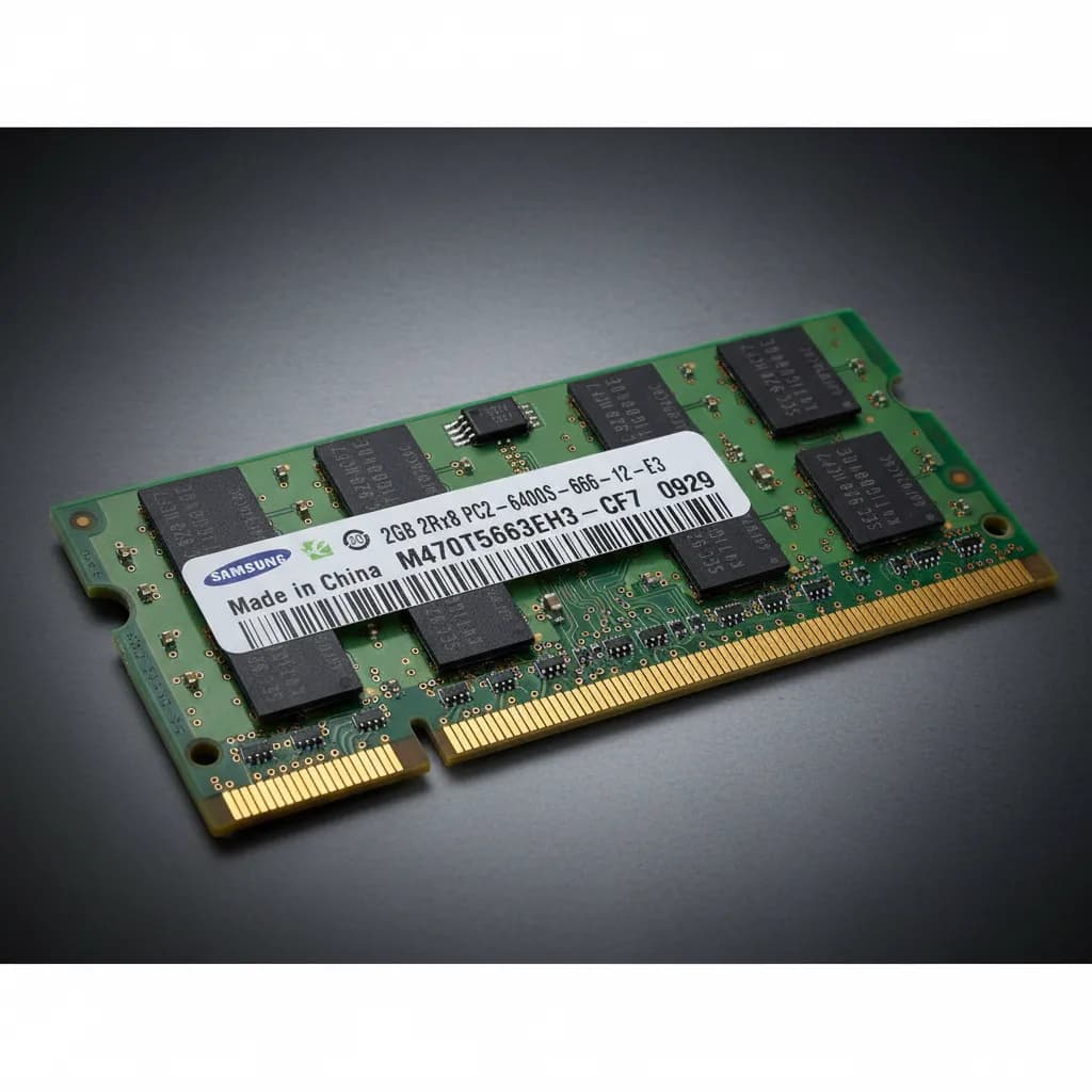 Memória RAM Original Samsung 2 GB DDR2 PC2-6400S 800 MHz M470T5663EH3-CF7 para Notebook Laptop All-In-One PC