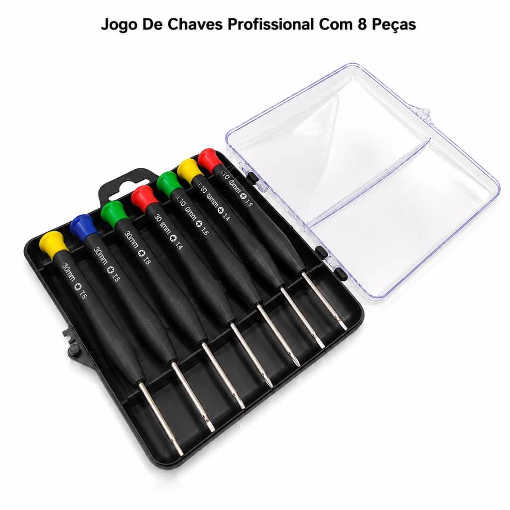 Jogo de Chaves de Precisão 8 Peças Torx Pentalobe Philips Fenda Kit para Celular Notebook Óculos Apple 2837