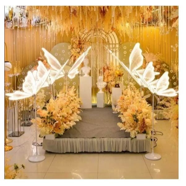 Borboletas de LED Iluminação BIVOLT Decoração de Ambientes Luz Asas de Borboleta Casamento Festas- 60cm - 90cm -