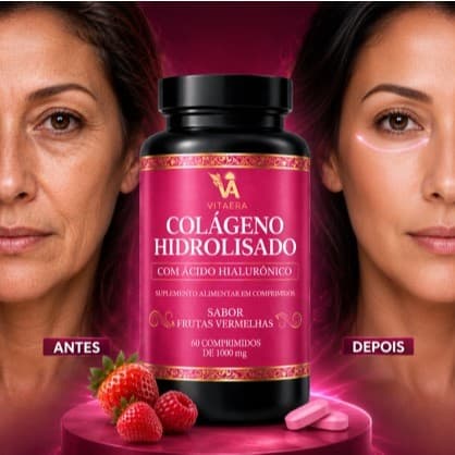 Colágeno Hidrolisado + Ácido Hialurônico Mastigável Para Pele Firme Unhas Cabelos Articulações