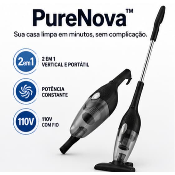Aspirador Poeira Portatil Vertical Portas Casa Automotivo 2 Em 1 Potente 110v