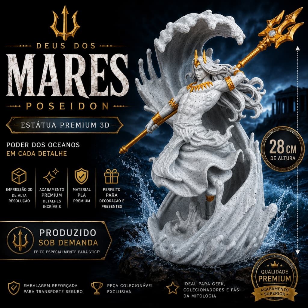 🌊 Poseidon – Mestre dos Mares - Zago's Workshop