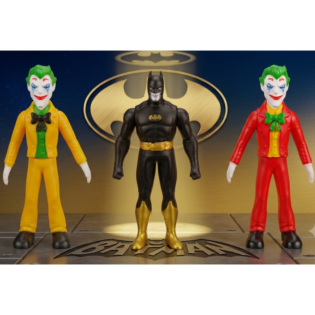 Kit 3 Bonecos Batman e Coringa Articulados Brinquedo Colecionável Presente Infantil