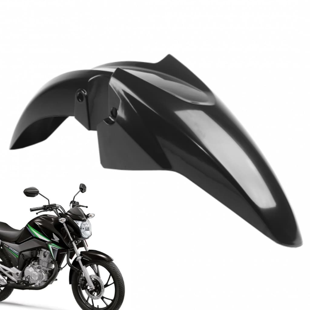 Paralama Dianteiro Titan Fan Start 125 150 160 2014 em diante Preto Injetado