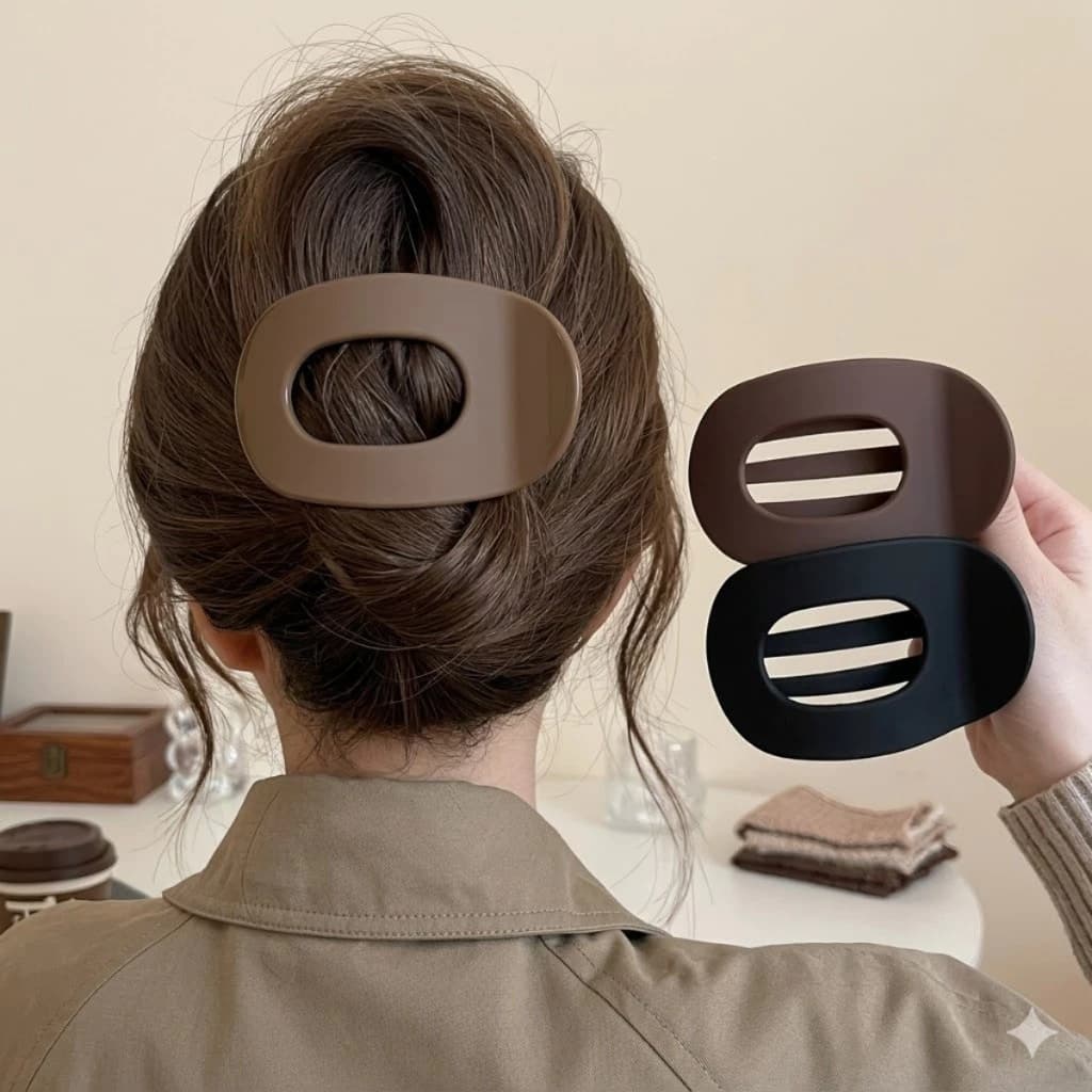 Piranha de Cabelo Oval Grande Segurança na Direção Feminina Grampo para Coque