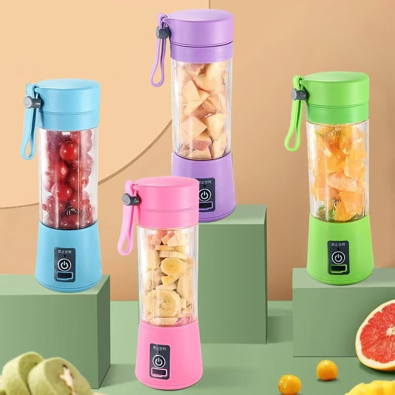 Mini Liquidificador Portátil Shake 6 Laminas + Cabo USB