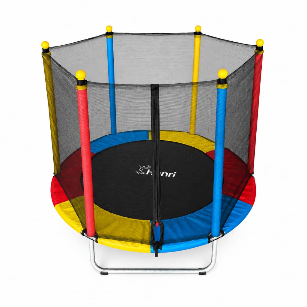 Cama Elástica Pula Pula My First 140cm Infantil Completa Rede Proteção Reforçada Henri Trampolim
