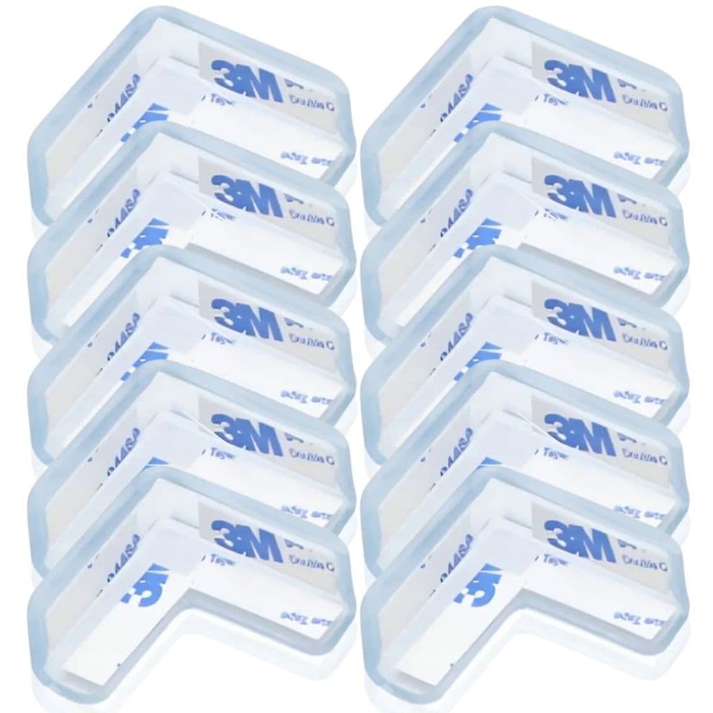 Kit 20 Protetor De Quina Tipo T Silicone Protetores Mesa Segurança Para Crianças Bebes Pets e Idosos