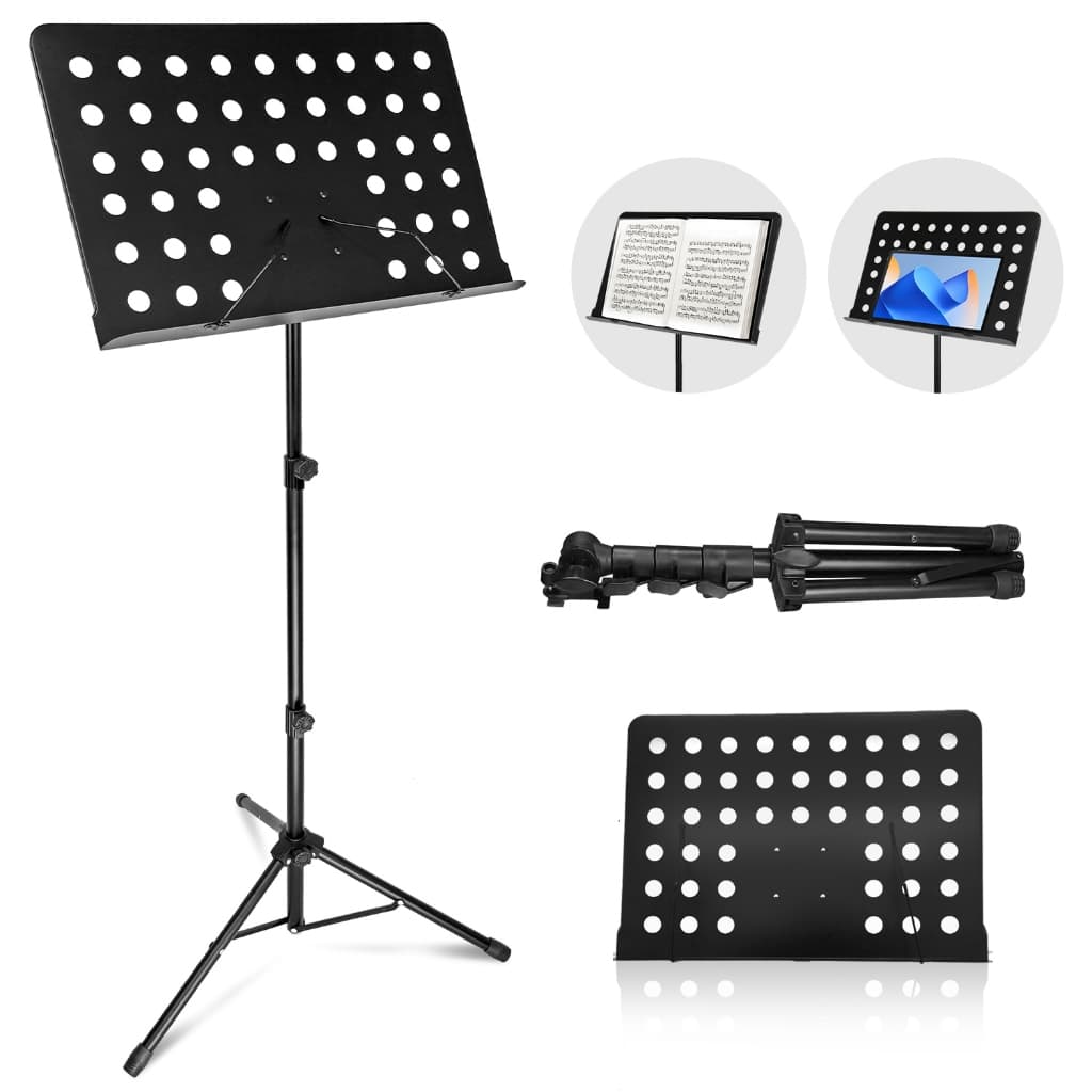 Suporte p/ Partitura Tripé Reforçado + Bandeja 60-150cm