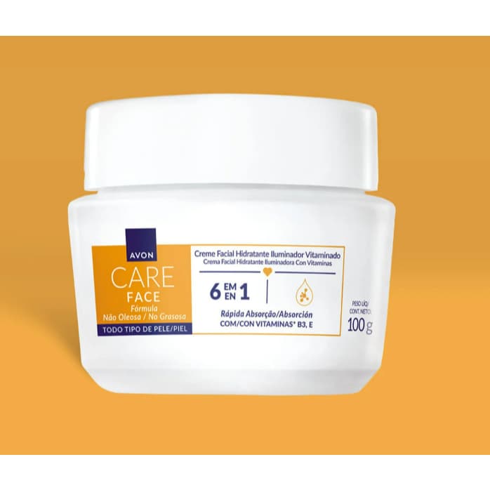 CARE CREME FACIAL 6  EM 1 HIDRATANTE VITAMINADO 100G AVON