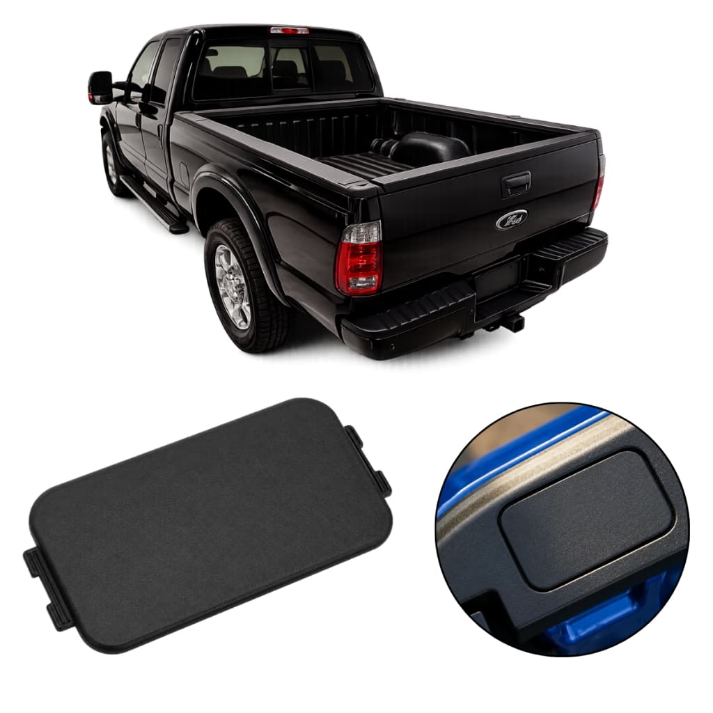 Tampa Acabamento Moldura Caçamba Ford F250 1999 A 2011 Overlap Ponteira Protetor Borda Lateral Preta Encaixe Original