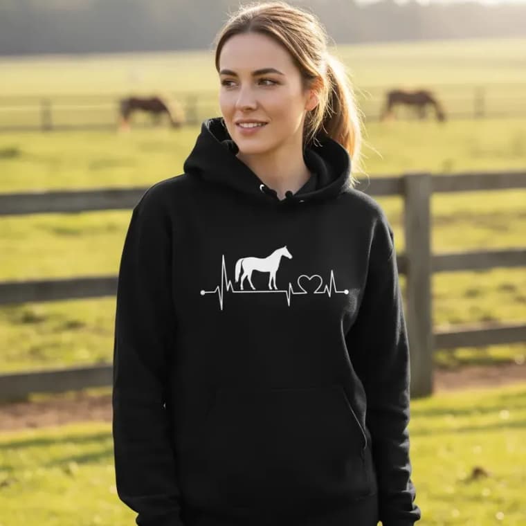 Moletom Feminino Country Batimentos Amor Por Cavalos - 5116