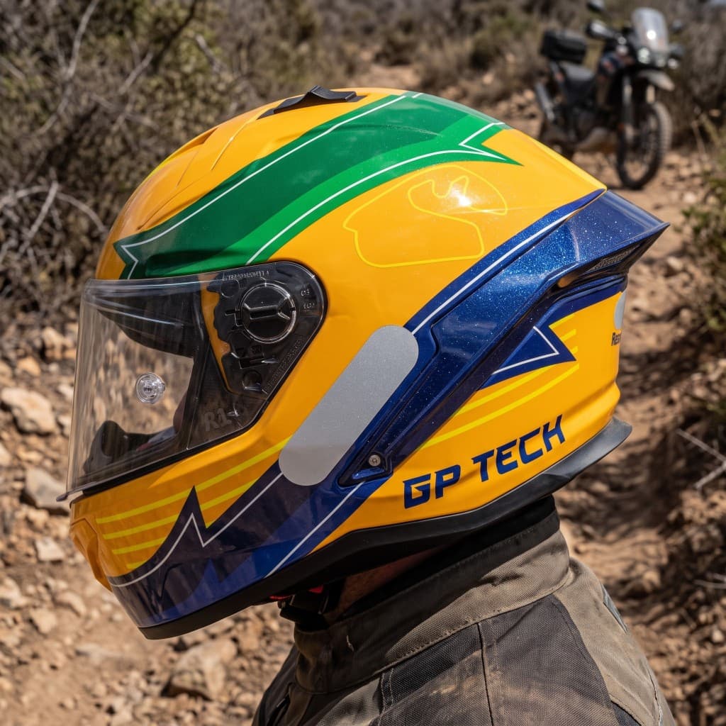 Capacete Moto GP Tech Fechado Confortável Viseira Antirrisco Proteção Segurança Piloto Estrada Top
