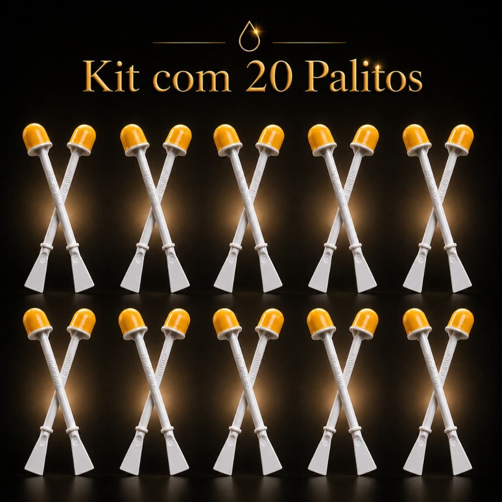 Kit 20 Palitos Com Cera Para Depilação de Nariz E Orelha Cera Premium Aquecimento Fácil Pronto Uso - Envio Hoje