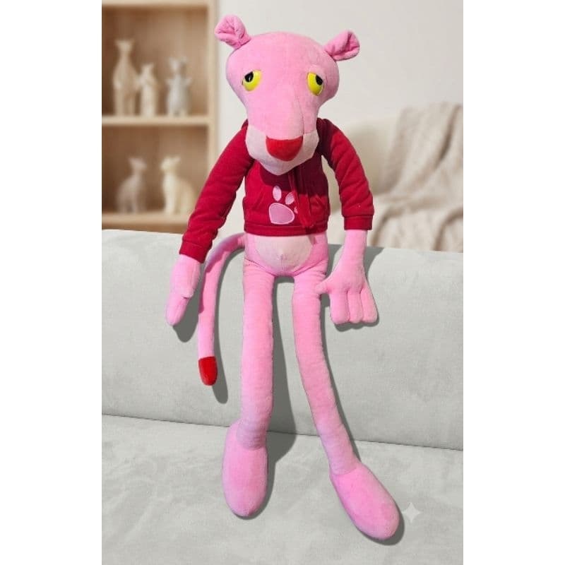 Pelúcia Pantera Cor-de-Rosa Gigante (1 Metro) - Usada