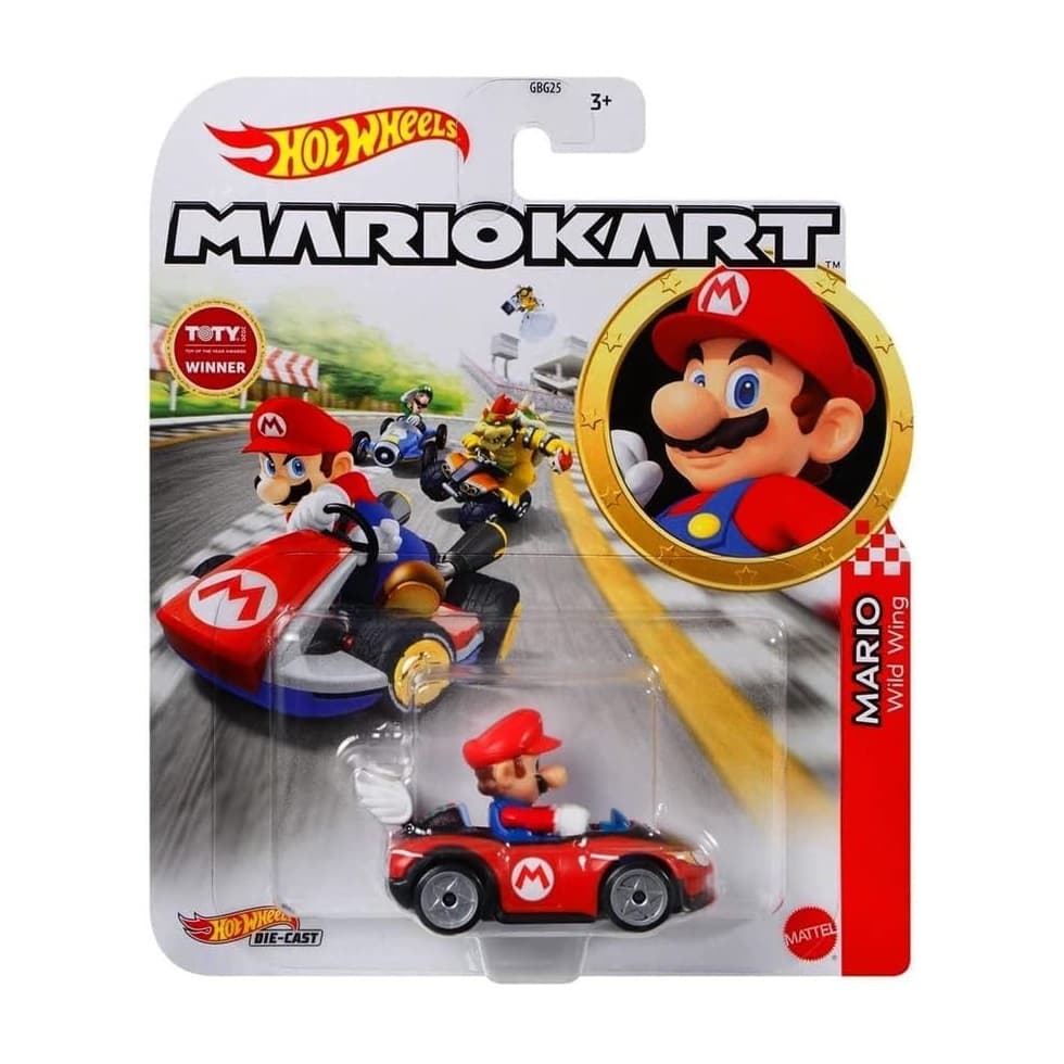 Carrinho Hot Wheels Mario Kart - Mario - Wild Wing Mattel Original