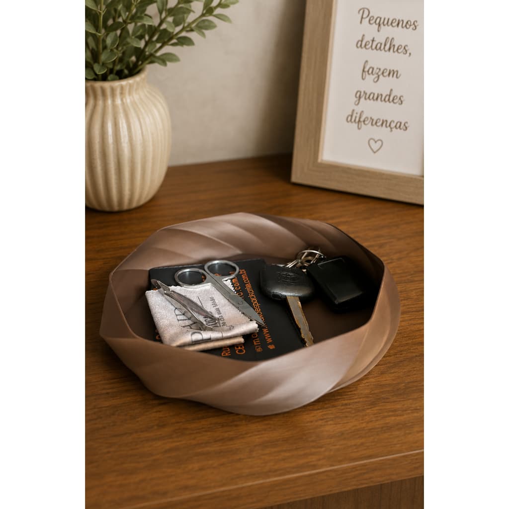 Organizador de Mesa Decorativo Porta Chaves Carteira e Objetos | Bandeja Multiuso