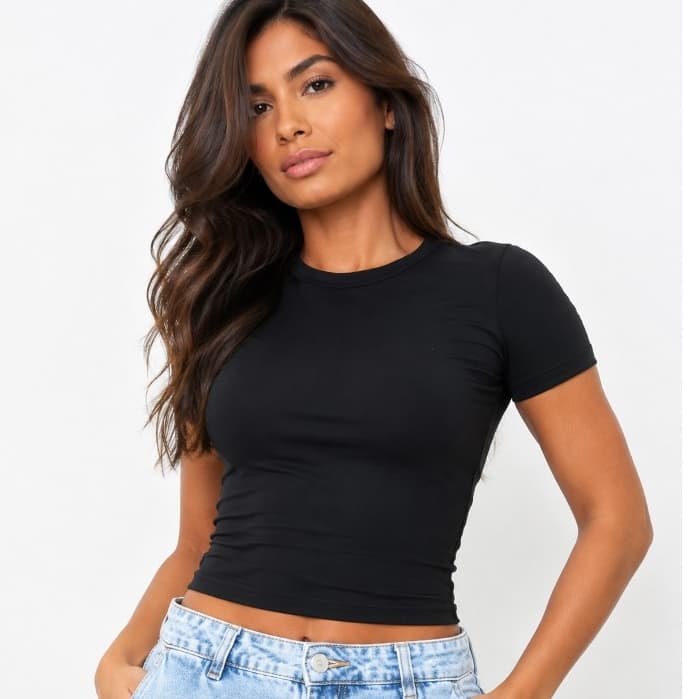 Baby Tee Blusa Academia Suplex Basica Slim Fit Feminina Dia  Dia Varias Cores Ajuste Perfeito Blusinha Treinos T Shirt