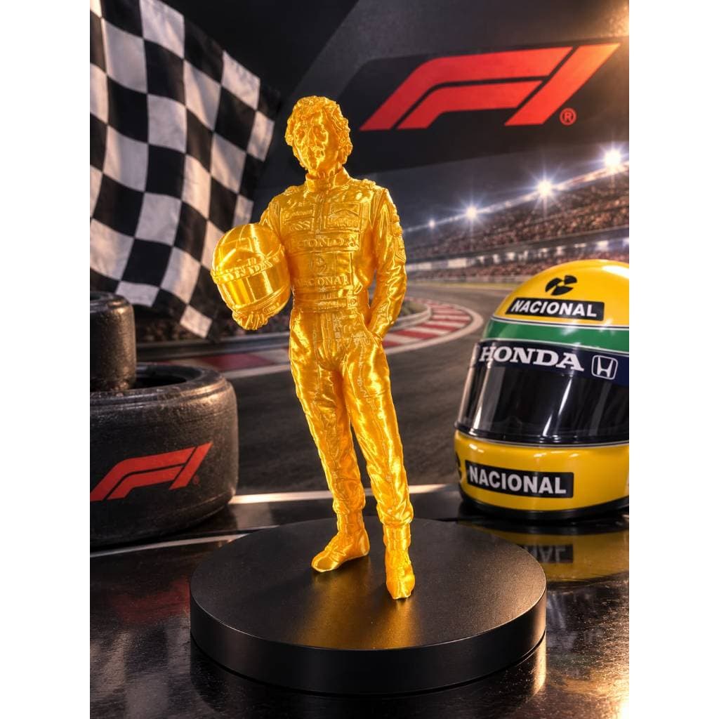 Ayrton Senna,  escultura 20cm formula 1
