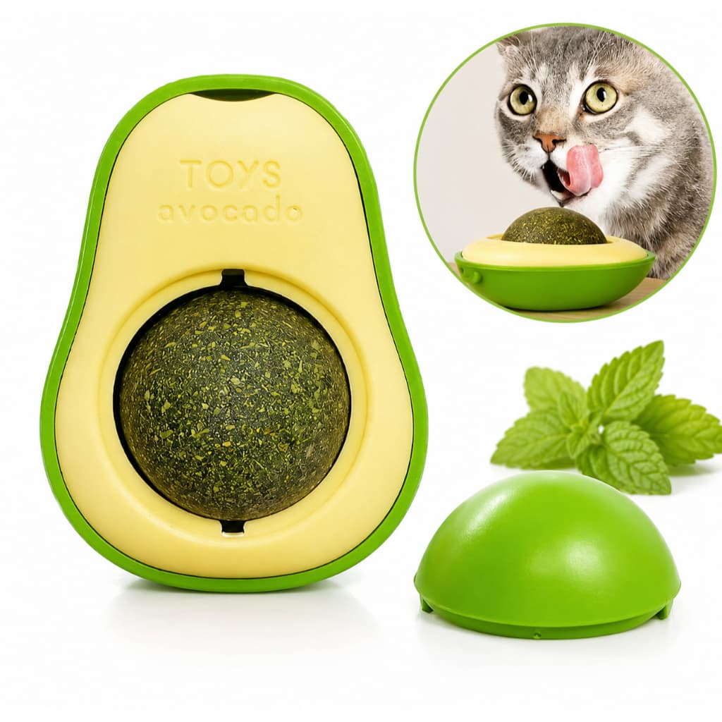 Brinquedo Interativo para Gatos Abacate com Catnip Mordedor Anti Estresse