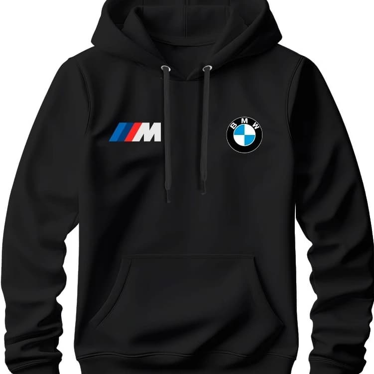 Moletom Masculino Canguru Blusa de Frio Blusão BMW Casaco Luxo Agasalho Algodão Feminino Streetwear