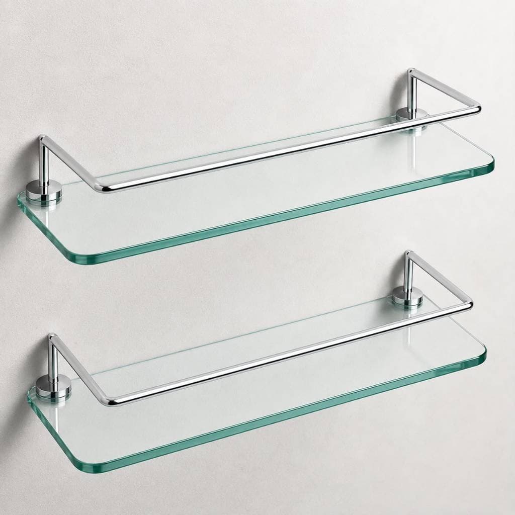 Kit 2 Porta Shampoo Suporte Vidro Banheiro Lavabo
