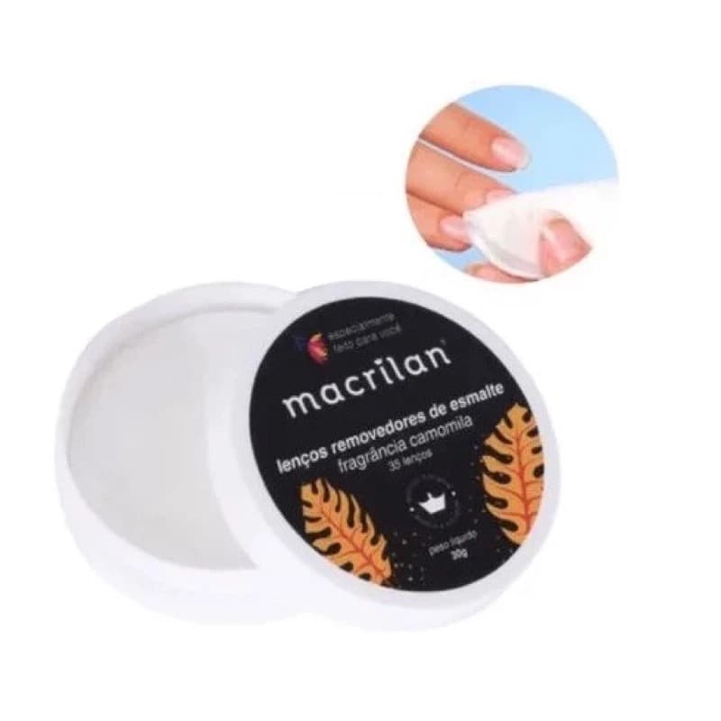 Lenço Removedor de Esmalte RE-01 - Macrilan sem Acetona Portátil