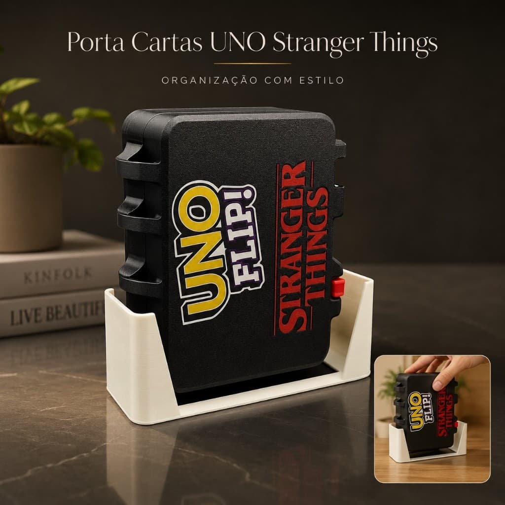 Estojo UNO Flip  3D Caixa Protetora com Suporte Porta Cartas | NÃO Acompanha Baralho