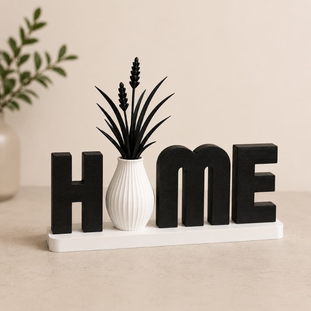 Letreiro Decorativo Home Enfeite Moderno de Mesa para Sala Decoração Aparador e Estante