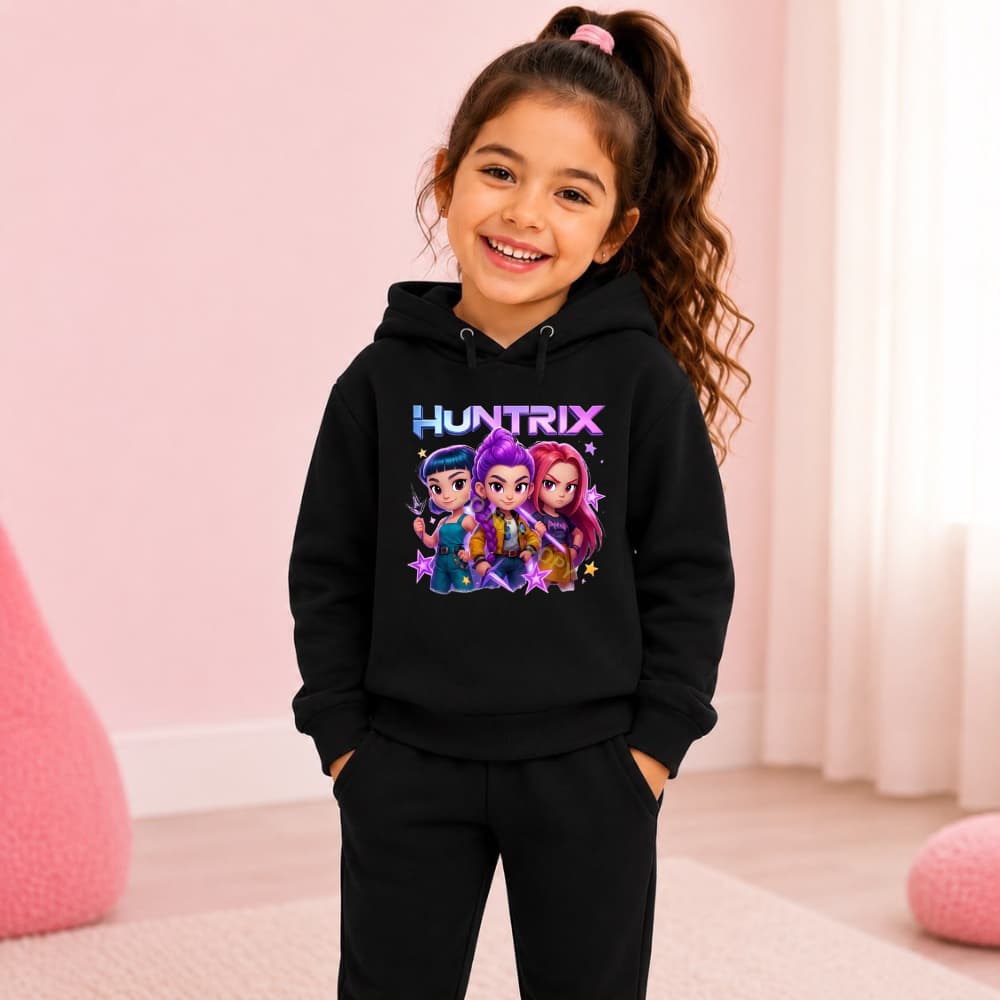 Moletom Infantil Huntrix Kpop Confortável Com Capuz Frio Algodão Premium Alta Qualidade Lançamento