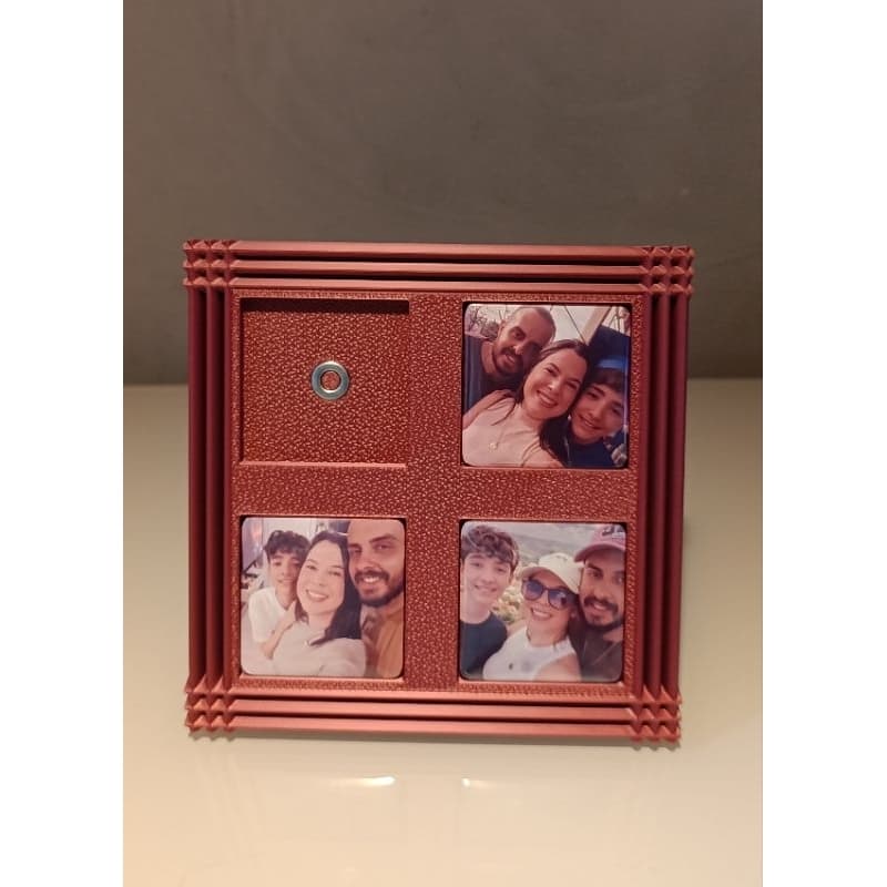 Porta Retrato Magnético Mural de Fotos Imã Decoração Criativa - Suporta 4 Foto Imãs