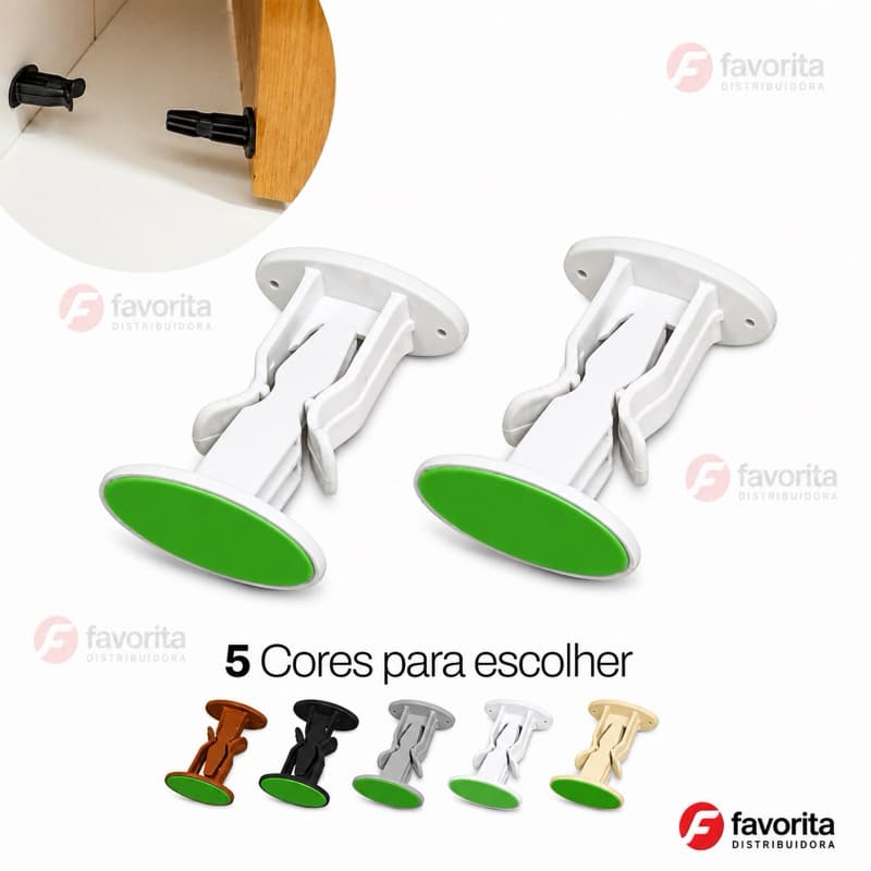 Trava para Porta Adesivo 2 ou 5 Unidades Prendedor Prático Promoção