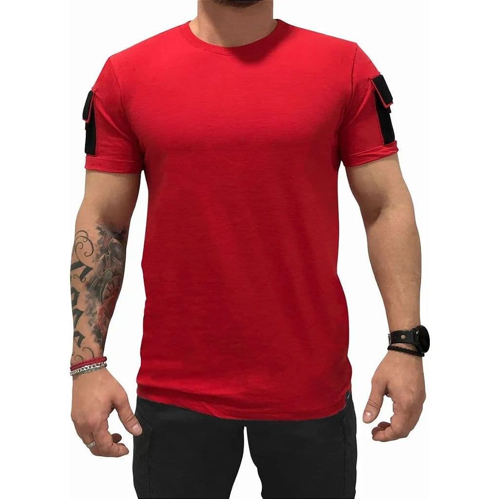 Camiseta Combat Masculina Rapina Militar - Vermelha