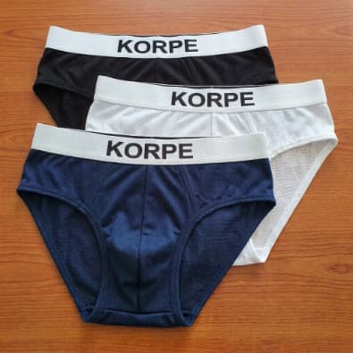 Kit Com 3 Cuecas Slip Adulto de Malha 100% algodão
