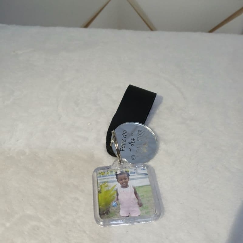 Chaveiro Personalizado Com Foto Dia Dos Pais - Chaveiro Com Foto 3,5X3,5