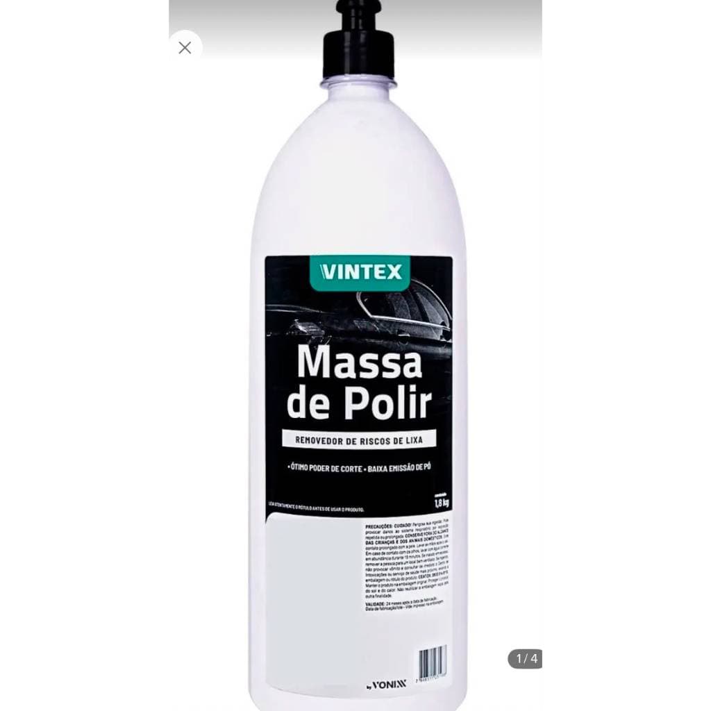 Massa De Polir Polimento Automotivo 1,8kg Vintex Vonixx