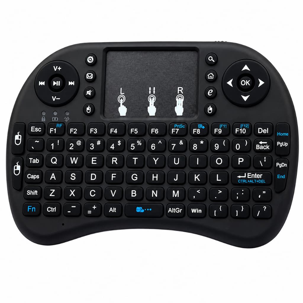 Mini Teclado Controle Sem Fio Touchpad USB para Smart TV PC