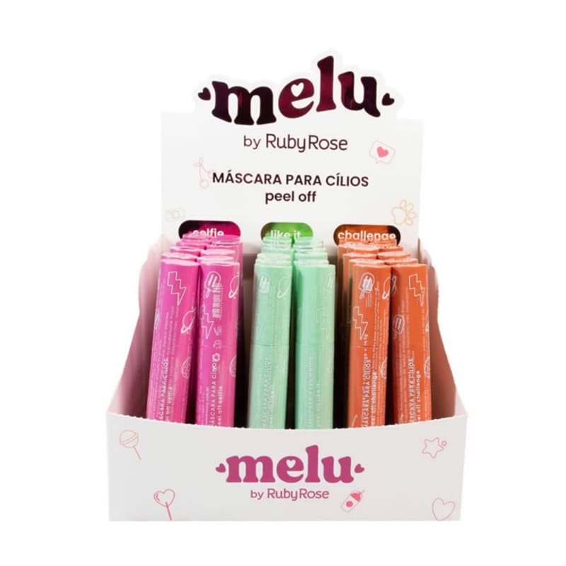 Máscara para Cílios Melu by Ruby Rose com Remoção Fácil Peel Off