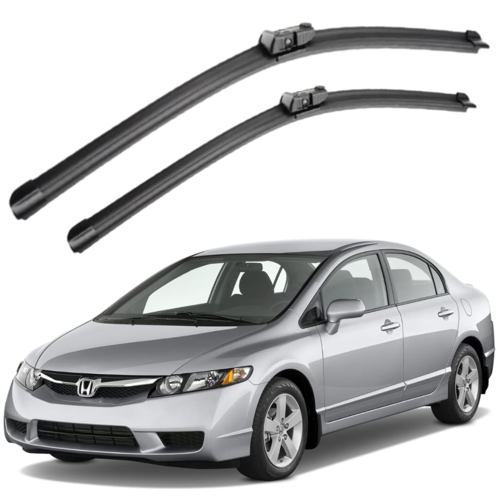 Palhetas Limpador De Parabrisa Honda New Civic Ano 2007 2008 2009 2010 2011 Par Dianteiro Silicone