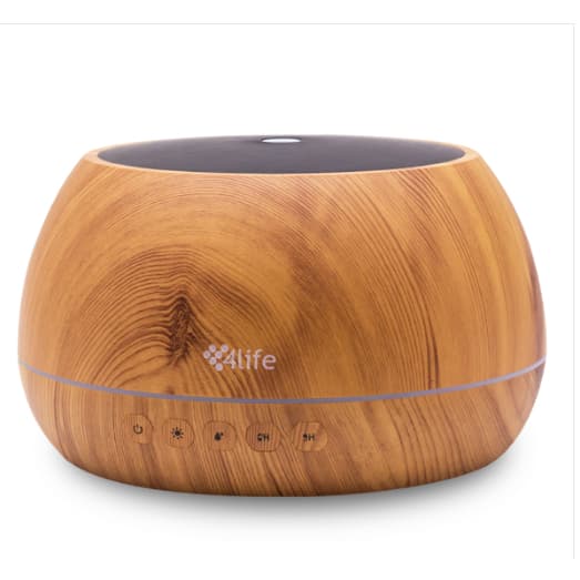 Umidificador e Difusor de Aromas 4Life SerenityScents FL13RL 1000ml Smart Touch Bluetooth Bivolt LED 7 Cores Marrom Clar
