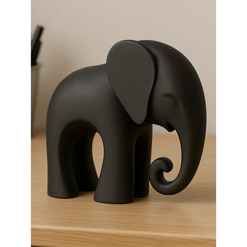 Escultura estátua estatueta enfeite elefante decoração minimalista impressão 3D ornamento abstrato sala mesa estante